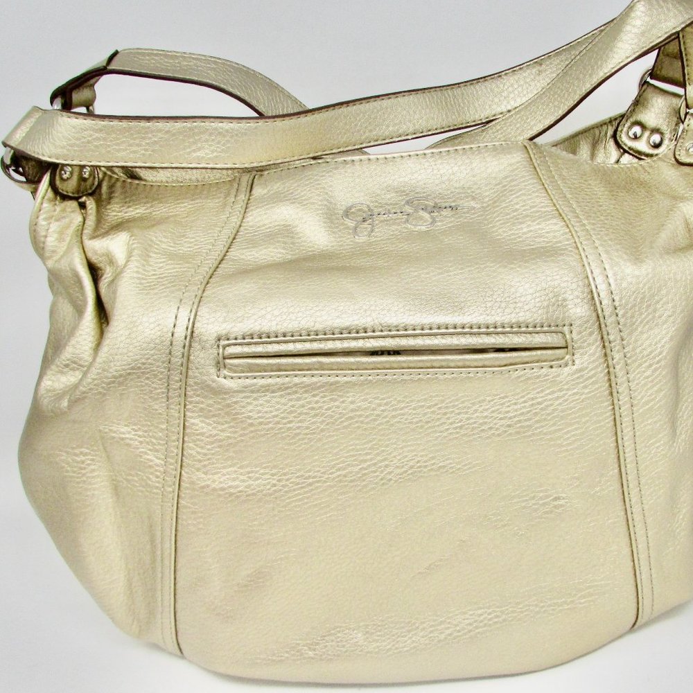 Jessica Simpson Large Gold Handbag Tote with Double Handles